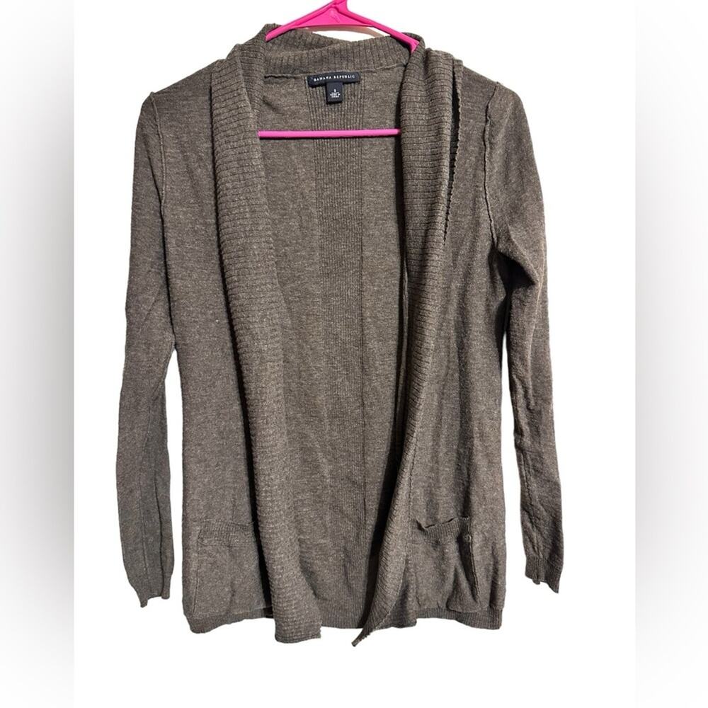 Banana Republic Brown Open Cardigan size Small 100% Cotton